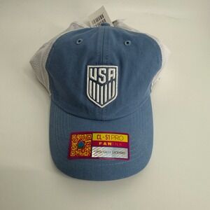USA Soccer Fan Ink Official Licensed Mesh Back Trucker Cap‎ Blue